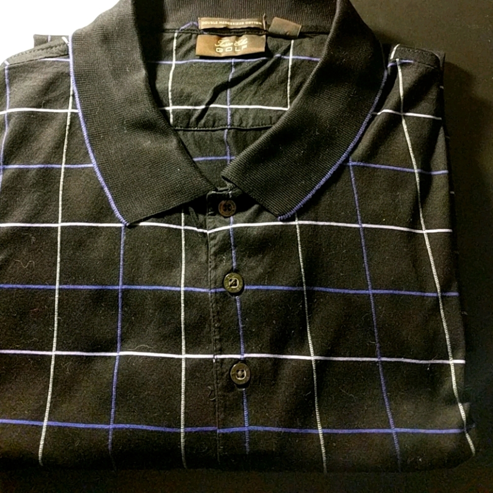 Tasso Elba Golf Polo shirt (purples, black & green) NEW without tags (NBW)